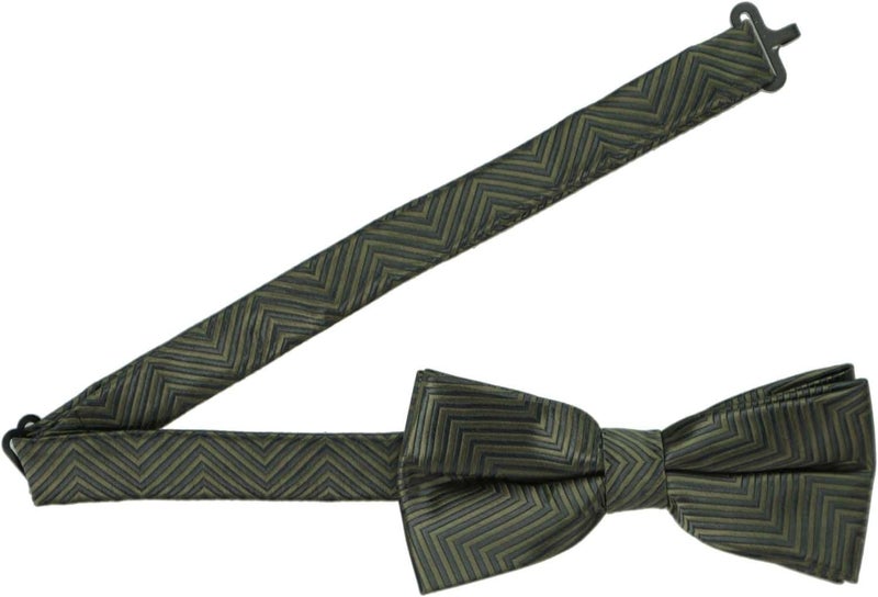 tiemart Pre-Tied Adjustable Men's Band Collar Bow Tie - Image 3